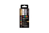 Skrive- og Tegneværktøjer - POSCA marker sæt PC-1M 4 farver g-s-s-h - 401650