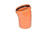 Afløb - Wavin PVC bøjning 15° 400mm - 550525