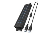 USB hub - ICY BOX IB-HUB1720-U3 USB hub - USB 3.2 - 20 ports - Sort - IB-HUB1720-U3