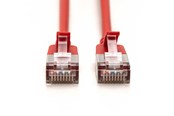 Netværkskabel - DIGITUS CAT 6A F-FTP Slim Patch Cord - 0.5m - Rød - 0.5m - DK-1632-A-005S-R
