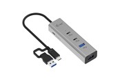 USB hub - I-Tec Universal Charging Metal HUB 2xUSB-C + 2x USB-A Port + Power Delivery 85W USB hub - 4 ports - Sølv - CAHUBMETAL2A2CPD