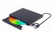 Optiske Drev (DVD / BR / Floppy) - Gembird DVD-USB-031 - Ekstern - DVD-RW (Brænder) - USB 3.1 Gen 1 - Sort - DVD-USB-031