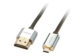 Skærmkabel - Lindy CROMO Slim High Speed HDMI to micro HDMI Cable with Ethernet - 41680