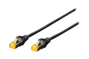 Netværkskabel - DIGITUS Professional patch cable - 25 cm - black - Sort - 0.25m - DK-1612-030/BL