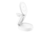 Mobil - Adaptere & Opladere - Belkin BoostCharge wireless charging stand - 3-in-1 magnetic compact - + AC power adapter - 15 Watt - WIZ034KQWH