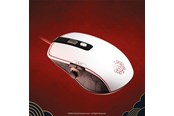 Mus - Lexip X Ubisoft - Assassin's Creed Shadows - mouse - with thumb joystick and ceramic skates - white red black gold - Mus - Optisk - 4 knapper - Sort - UBXLXMS0001