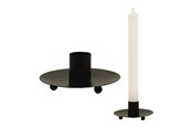 Boligindretning - Asp-Holmblad 3-fods metal lysestage sort - 70831