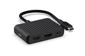 Dockingstation - Unisynk 3 Port USB-C Hub V2 4K 60Hz 100W - Black - 10383
