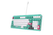 Tastatur - ASUS TUF GAMING K3 Gen II - Hatsune Miku Edition - Gaming Tastatur - Nordisk - Grøn - 90MP0460-BKNA30