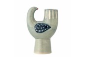 Boligindretning - Bloomingville - Trudy Candlestick H12.5 cm - Blue stoneware - 82060864