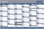 Calendar - Hansgrohe Kontorkalender Dobbelt halvårskalender 2027 - 27063000