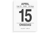Calendar - Mayland Broderikalender m/split og bagsidetekst 2026 - 26241000