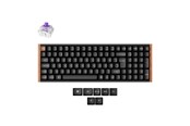 Tastatur - Keychron K4 HE SE (Wood) - Wireless Tri-Mode Hot Swap QMK Gateron 2.0 Purple Magnetic (Hall Effect) - Gaming Tastatur - Nordisk - Sort - K4H-F1-BO
