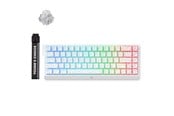 Tastatur - MCHOSE Ace 68 Ice Rhino Magnetic Hall Effect - Gaming Tastatur - Uden Numpad - Amerikansk engelsk - Hvid - MC-Ace68-17