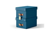 Arkivering & Opbevaring - Leitz Puro opbevaringsboks med låg, small, 7 L, 100 % recirkuleret karton, pakke med 2 stk, mørkeblå - 61470068
