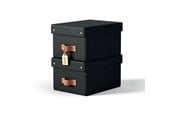 Arkivering & Opbevaring - Leitz  Puro opbevaringsboks med låg, small, 7 L, 100 % recirkuleret karton, pakke med 2 stk, sort - 61470095