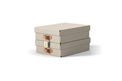 Arkivering & Opbevaring - Leitz Puro opbevaringsboks med låg, medium, lav, 8 L, 100 % recirkuleret karton, pakke med 2 stk, beige - 61480012