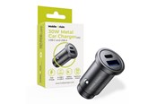 Mobil - Adaptere & Opladere - Mobile Origin Metal Car Charger 30W - CA12 -  USB-C - USB-A - MO-MCCH30W-CA12