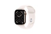 Smartwatch & Sportsur - Apple Watch Series 11 GPS + Cellular 42mm Gold Titanium Case with Light Blush Sport Band - S/M - MF8W4QN/A