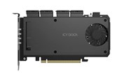 Harddisk - tilbehør - Icy dock MB204MP-B - storage enclosure - PCIe 5.0 x16 (NVMe) - PCIe 5.0 x16 - MB204MP-B