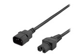 Strømkabel (ekstern) - Deltaco - power extension cable - IEC 60320 C15 to IEC 60320 C14 - 3 m - DEL-116C