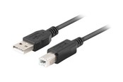 USB kabel - Lanberg - USB cable - USB to USB Type B - CA-USBA-15CU-0010-BK