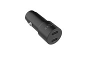 Mobil - Adaptere & Opladere - FIXED Super Fast Dual USB-C Car Charger 65W Black - FIXCC65-CC-BK