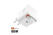 Mobil - Adaptere & Opladere - FIXED Super Fast Dual USB-C Charger with retractable cable 65W White - FIXCG65R-2C-WH