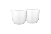 Køkkentilbehør - Lyngby Porcelæn - Rhombe White Egg Cup 5 cm  - Set of 2 - 201215