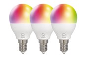 Smart Home - Deltaco Smart - LED light bulb - E14 - 5 W - RGB light - 2700-6500 K - white (pack of 3) - SH-LE14G45RGB-3P