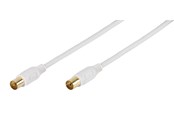 Antennekabel/stik - Vivanco 90dB Antenna Cable 2x shield 3m White - 4008928481280