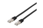 Netværkskabel - Deltaco patch cable - 10 m - black - Sort - 10m - STP-610SAU