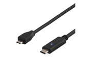USB kabel - Deltaco - USB-C cable - Micro-USB Type B to 24 pin USB-C - 1 m - USBC-1024