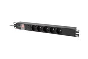 Strømkabel (ekstern) - Lanberg PDU-05E-0200-BK - power distribution unit - 4000 Watt - PDU-05E-0200-BK