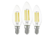Lyskilder - EGLO LED pære C35 7W 806LM 2700K 3 STK KLAR E14 - 110304