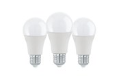 Lyskilder - EGLO LED pære A60 11W 1055LM 3000K 3 STK OPAL E27 - 117524