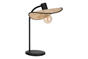 Lamper - EGLO MARYWELL BORD H465 E27 SORT/BAMBUS - 44046