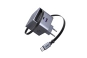 Mobil - Adaptere & Opladere - UGREEN 45 W GaN Fast Charger with Retractable Cable - 65822