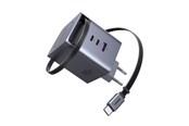 Mobil - Adaptere & Opladere - UGREEN 100 W GaN Fast Charger with Retractable Cable - 65828