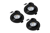 Lamper - EGLO SALABATE INDBYG. SÆT Ø88 3X450LM 4000K DÆMPB. IP44 SORT - 31867