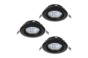 Lamper - EGLO MAZUBY INDBYG. SÆT KIP Ø87 GU10 3X345LM SORT - 31924