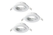 Lamper - EGLO AGULO 1 INDBYG. SÆT Ø85 3XGU10 HVID - 75788