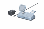 Mobil - Adaptere & Opladere - UGREEN MagFlow Qi2.2 25 W 3-in-1 Magnetic Wireless Charger Station - 55677