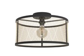 Lamper - EGLO DELLOW LOFT E27 Ø450 SORT/MESSING - 43603