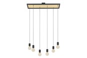 Lamper - EGLO CONSETT LANGBORD 6L E27 SORT/TRÆ FSC - 43725
