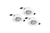 Lamper - EGLO SALICETO INDBYG. SÆT KIP Ø88 3X450LM DÆMPB. HVID - 900745
