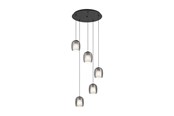Lamper - EGLO CIAMPINO KLYNGE 5XE27 SORT/SORTTRANSP. - 901194