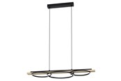 Lamper - EGLO BOYAL langbordspendel, dæmpbar, sort/natur FSC - 901714