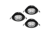 Lamper - EGLO FAVAZZINA INDBYG. SÆT KIP Ø88 GU10 3X4,9W 3X400LM SORT - 901755