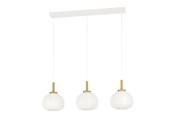Lamper - EGLO SUMMERHILL LANGBORD 3XE27 TRÆ/HVID PAPIRSKÆRM FSC - 44066